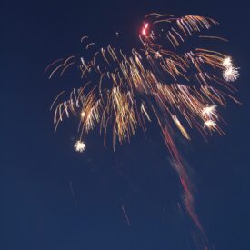 Firework enthusiasts and celebrators got lucky with a beautiful evening on the beach Monday. Fireworks spanned the entire length of the beach and could be seen for many miles in either direction.